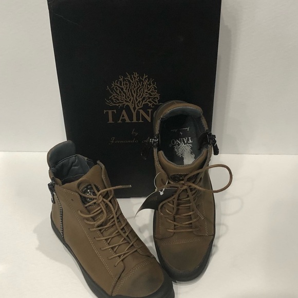 Tayno casual ankle shoes side zipper brown - Picture 3 of 3